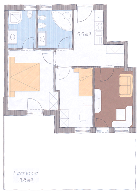 Skizze Ferienwohnung Gala Skizze Ferienwohnung Gala